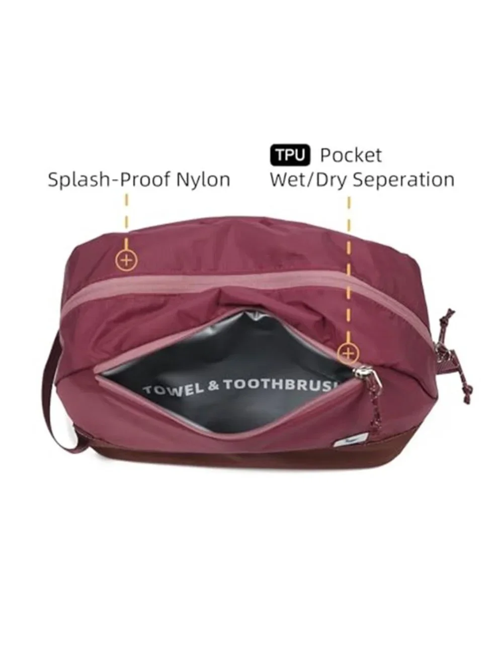 Large Travel Toiletry Bag Women Waterproof Wet Dry Makeup Cosmetic Organizer 8L